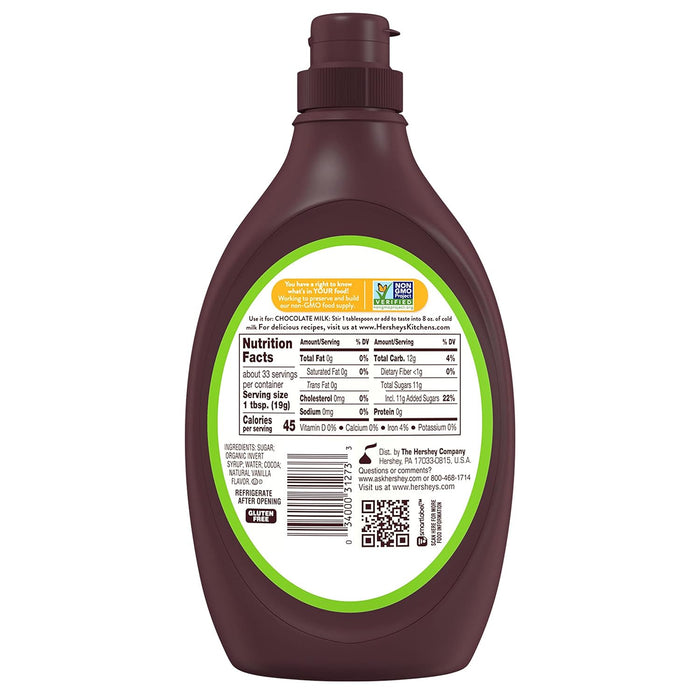 Hershey'S  Simply 5 Chocolate Syrup   21.8 Oz