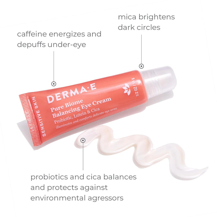 DERMA E Pure Biome Balancing Eye Cream 0.5 OZ