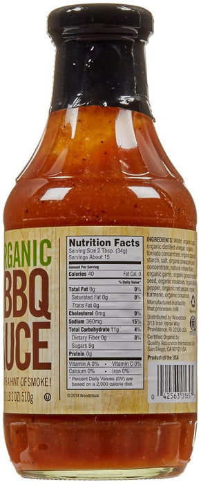 Woodstock Foods Organic Hickory BBQ Sauce 18 oz