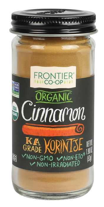 Frontier Nat Prod Co-Op  Cinnamon Organic Ground 3 Percent Oil A Grade  1 Each  1.9 Oz