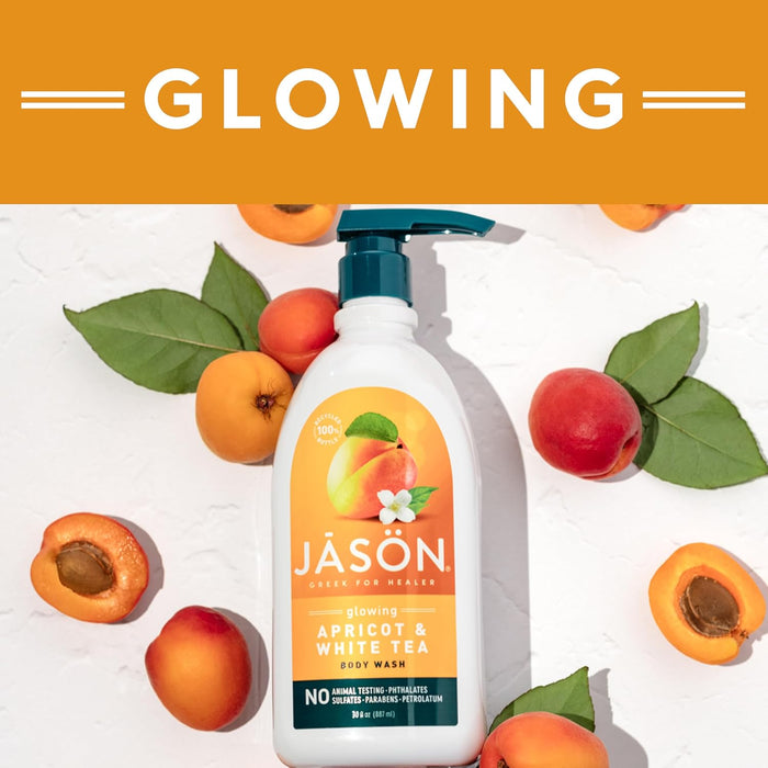 Jason Natural Products  Satin Shower Body Wash Apricot 30 Oz