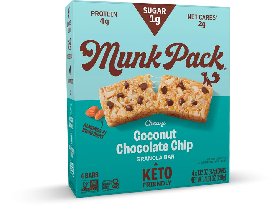 Munk Pack  Granola Bar Keto Coconut Cocoa Chip   4/1.12 Oz