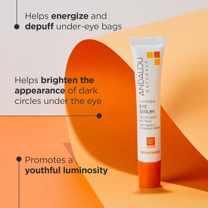 Andalou Naturals Luminous Eye Serum Brightening 1 Each 0.60 Oz