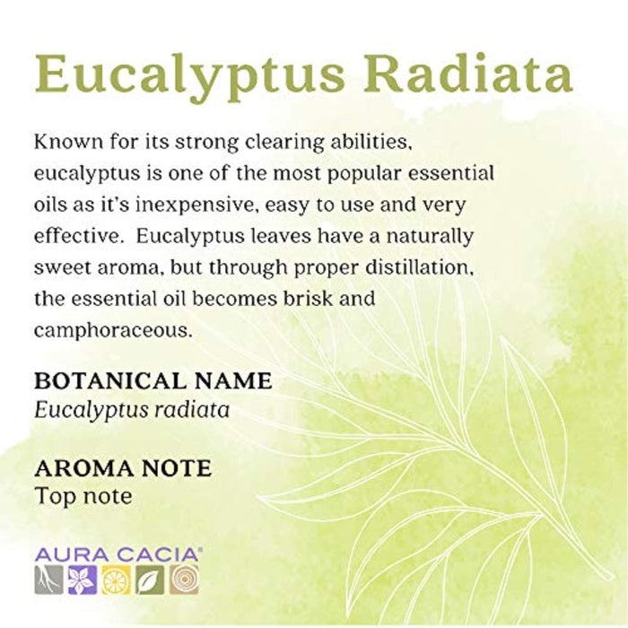 Aura Cacia  Organic Eucalyptus Essential Oil  1 Each  0.25 Oz