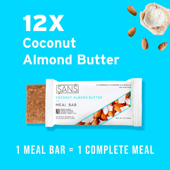 Sans  Meal Bar Coconut Almond Butter   3 Oz