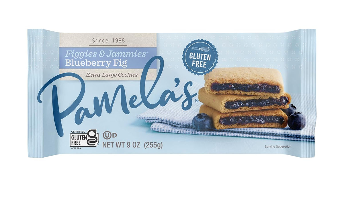 Pamela'S  Figgies And Jammies Cookies Blueberry And Fig  9 Oz