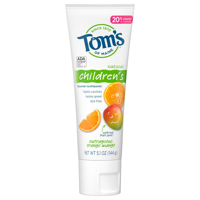 Tom'S Of Maine  Toothpaste Kids Orange Mango Fluoride  5.1 Oz