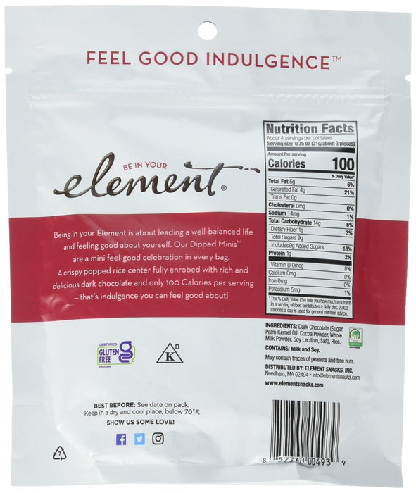 Element  Rice Cake Minis Dark Chocolate  3 Oz