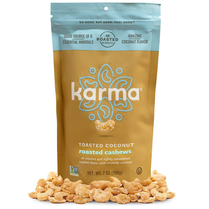 Karma Nuts Toasted Coconut Roasted Cashew 7 oz
