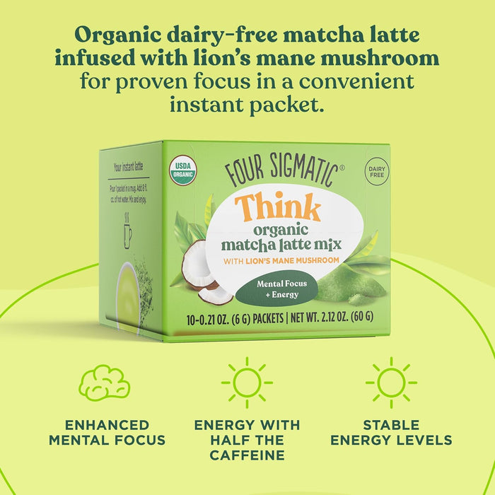 Four Sigmatic  Organic Matcha Latte Lions Mane  1 Each  10 ct