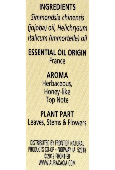 Aura Cacia  Helichrysym In Jojoba Oil  1 Each  0.5 Oz