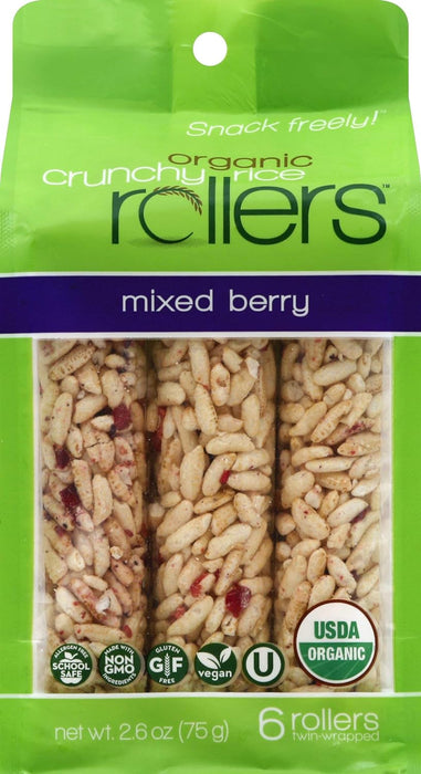 Crunchy Rollers  Crunchy Rice Rollers Mixed Berry Organic  2.6 Oz