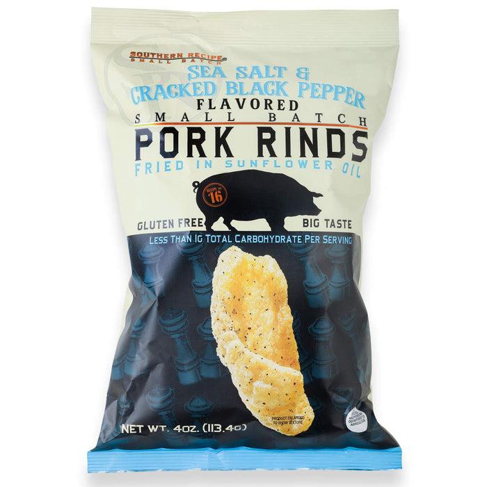 Southern Recipe Small Batch  Small Batch Pork Rind Sea Salt Cracked Pepper  4 Oz