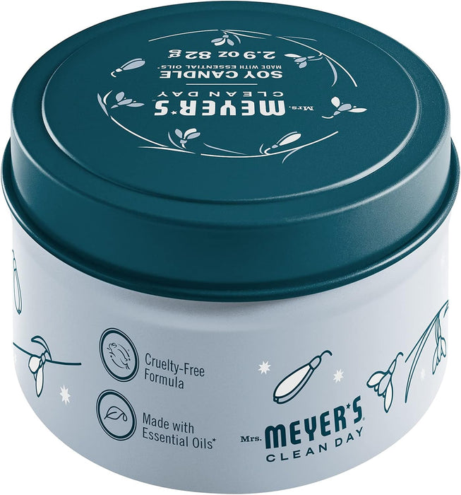 Mrs. Meyer'S Clean Day  Clean Day Tin Candle Snowdrop   2.9 Oz