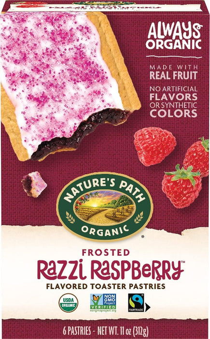 Nature'S Path  Organic Frosted Toaster Pastries Razzi Raspberry   11 Oz