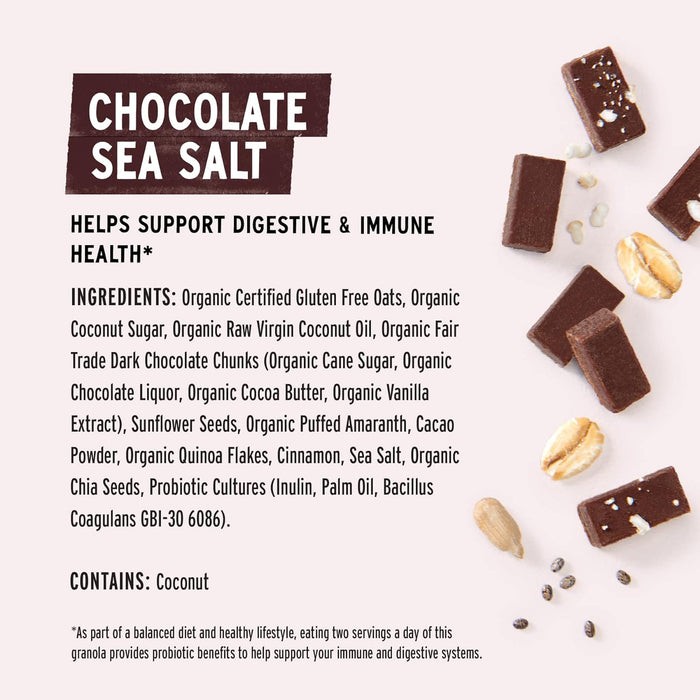 Purely Elizabeth  Granola Chocolate Sea Salt Probiotic Pouch   8 Oz