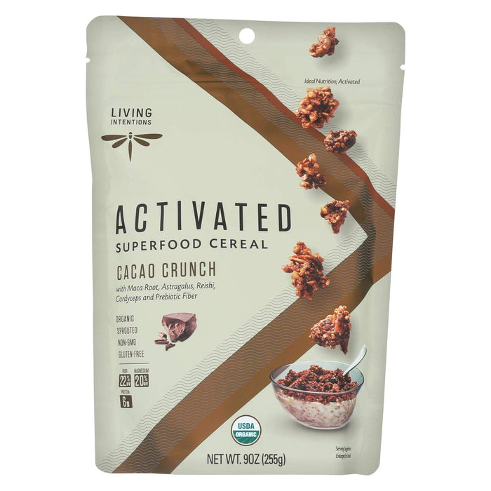 Living Intentions  Activated Superfood Cereal Cacao Crunch   9 Oz