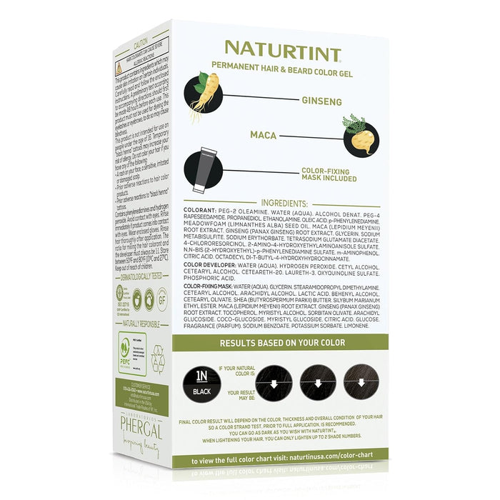 Naturtint Black Permanent Hair Color Gel 5.75 Fl 1N Black