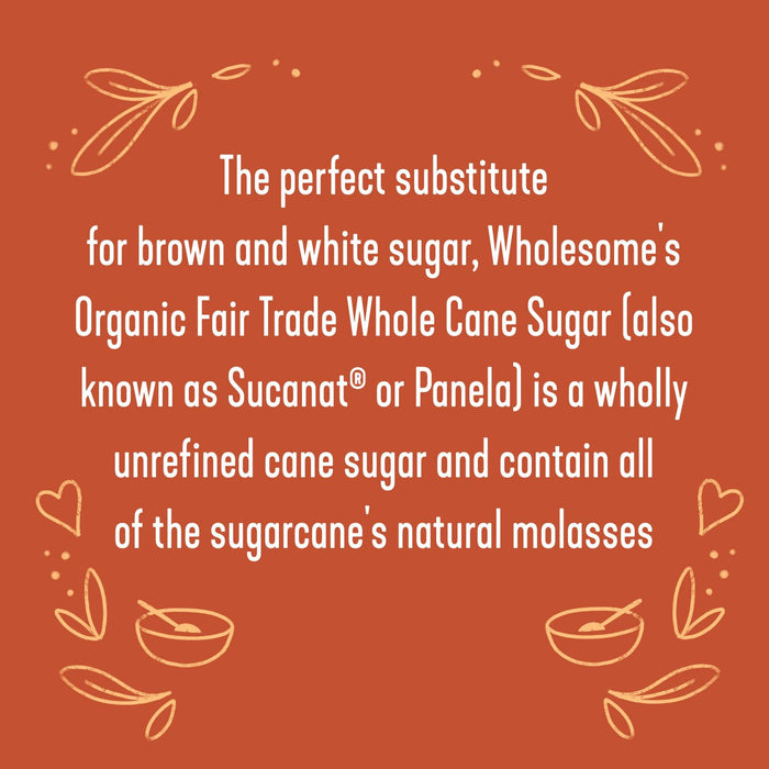 Wholesome  Organic Sucanat Panela Whole Cane Sugar  2 Lb