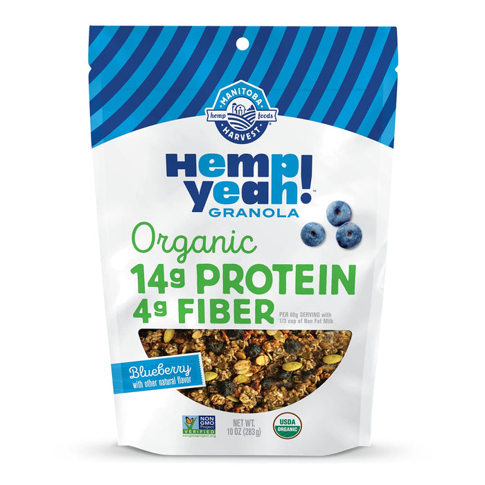 Manitoba Harvest  Blueberry Hemp+ Organic Granola   10 Oz