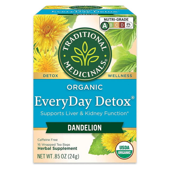 Traditional Medicinals  Tea Organic Everyday Detox Dandelion  16 Bag