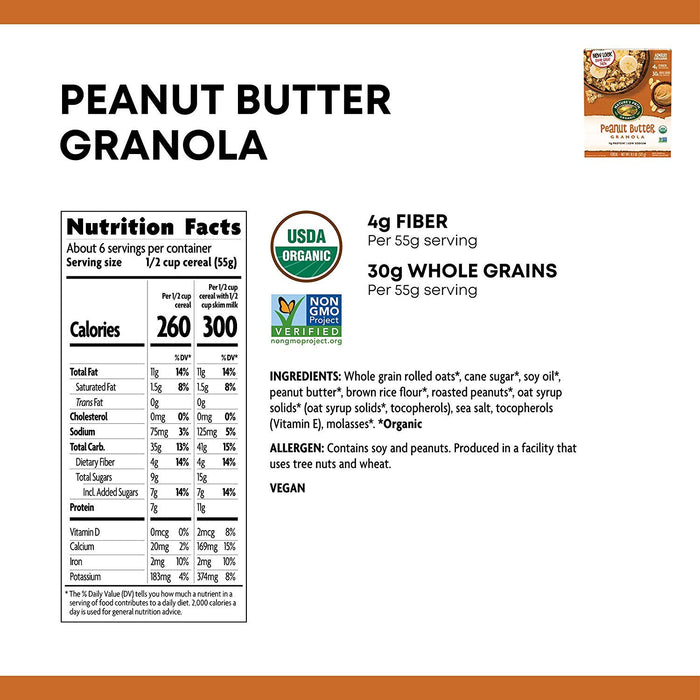 Nature'S Path  Organic Peanut Butter Granola   11.5 Oz