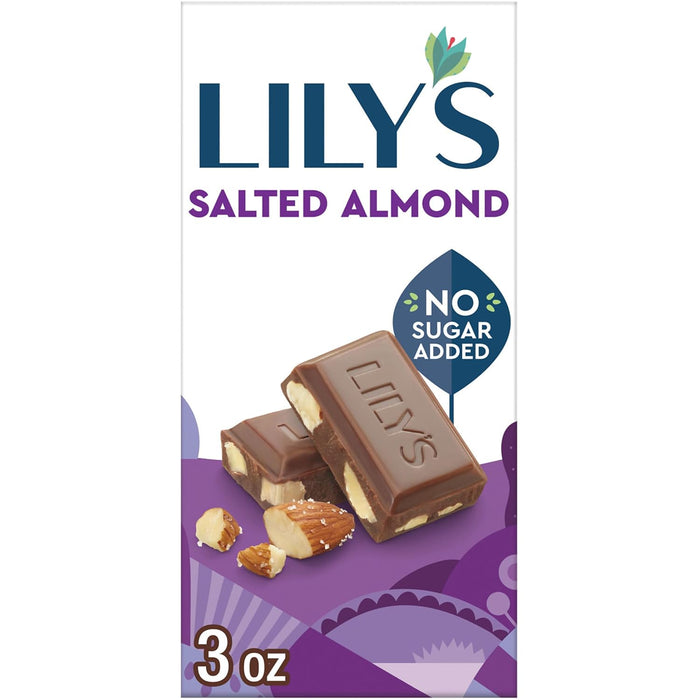 Lily's Milk Chocolate Style Stevia Sweetened Salted Almond Bar 3 oz