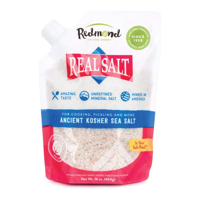 Real Salt  Redmond Gourmet Kosher Sea Salt  16 Oz