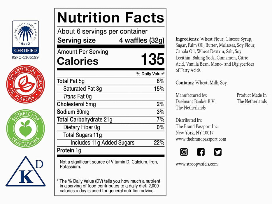 Daelman'S  Minis Caramel Stroopwafel Wafers  7.04 Oz