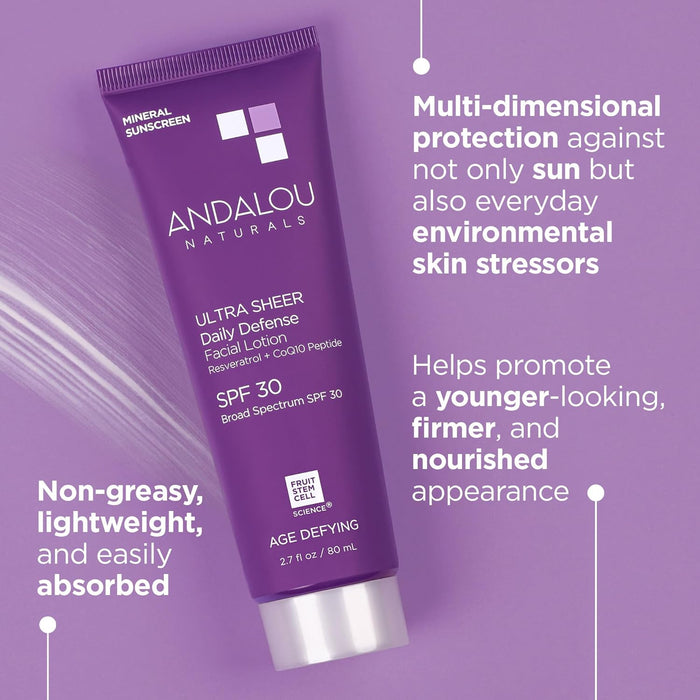 Andalou Naturals Age Defying Ultra Sheer Daily Defense Facial Lotion 2.7 Oz