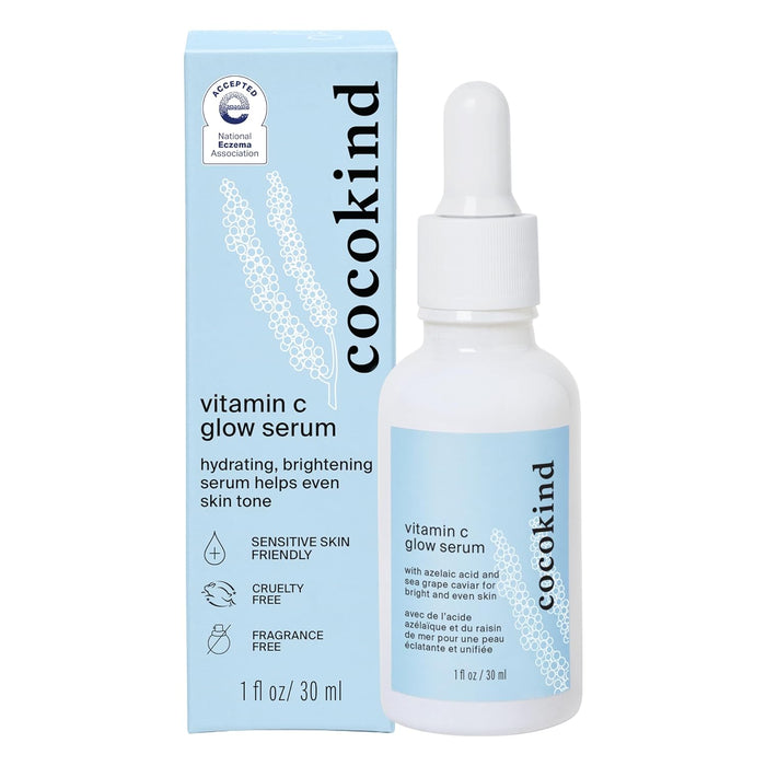 Cocokind Vitamin C Glow Serum with Azelaic Acid and Sea Grape Caviar 1 Fl