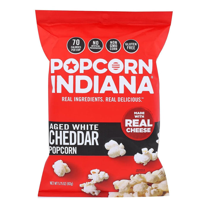 Popcorn Indiana  Popcorn Aged White Cheddar  5.75 Oz