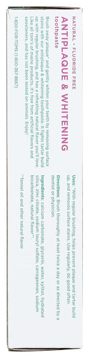 Toms of Maine Whitening Fennel Toothpaste 4.5 OZ