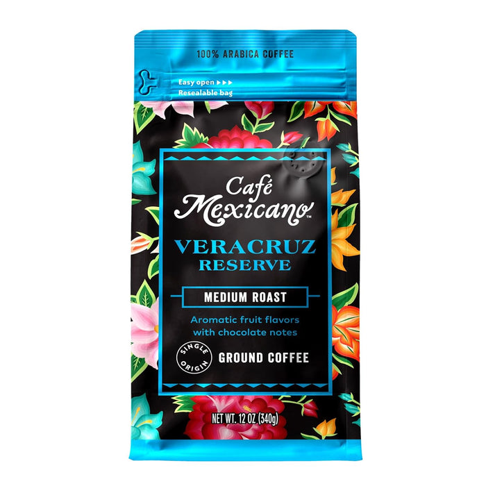 Cafe Mexicano  Veracruz Reserve Ground Coffee Medium Roast 12 oz