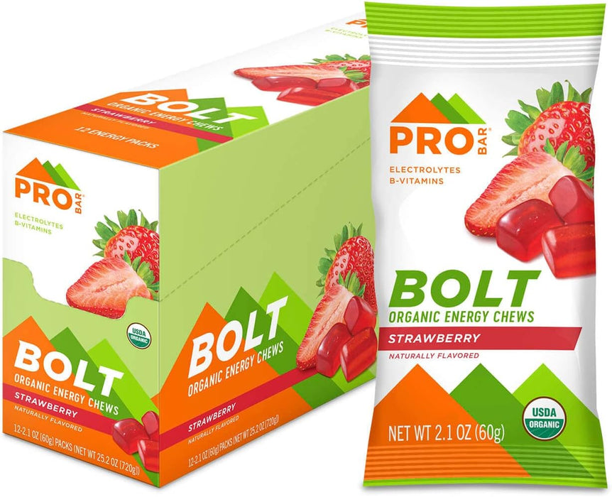 Probar  Bolt Organic Energy Chews Strawberry   2.1 Oz