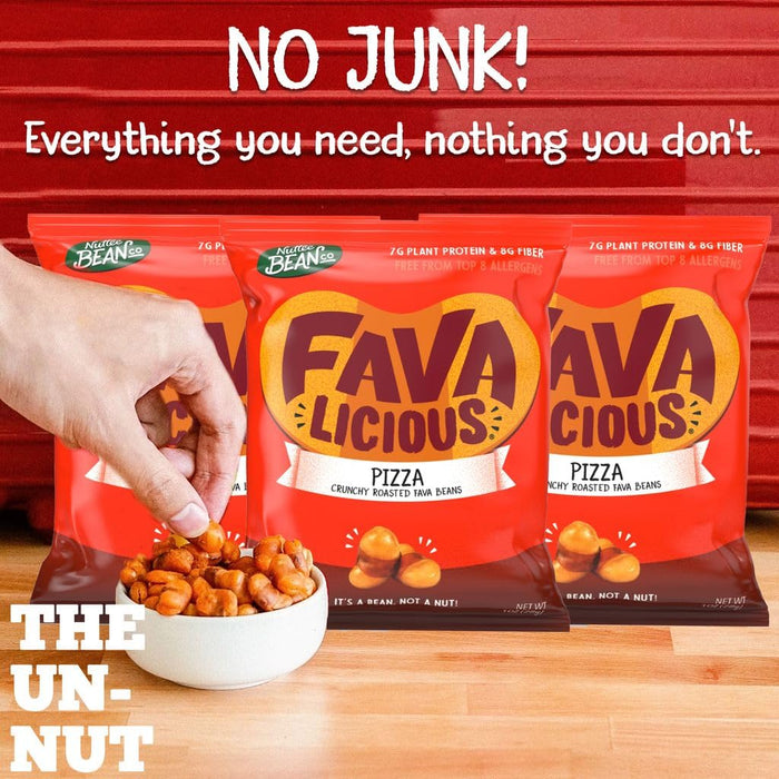 Favalicious Crunchy Roasted Fava Beans Pizza Flavor 2 OZ