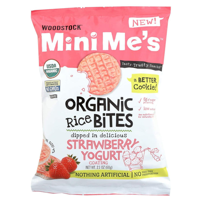 Woodstock Mini Mes  Organic Strawberry Yogurt Rice Bites  2.1 Oz