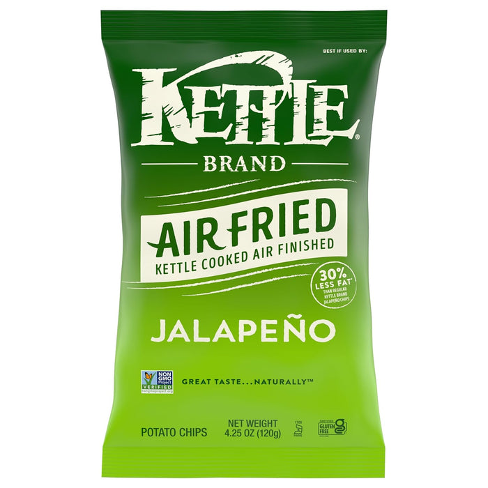 Kettle Brand Pot Chips Air fried Jalapeno Potato  4.25 OZ