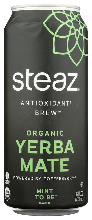 Steaz  Organic Yerba Mate Mint 2 Be  16 Fl Oz
