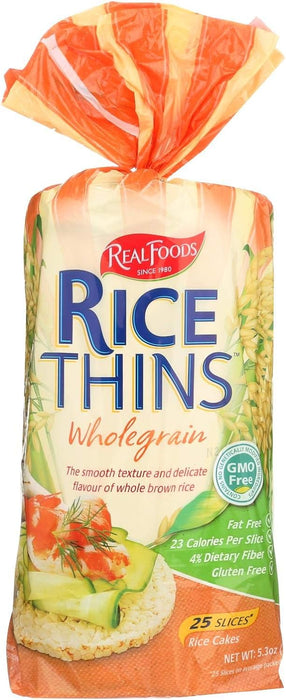 Real Foods  Wholegrain Rice Thins  5.3 Oz