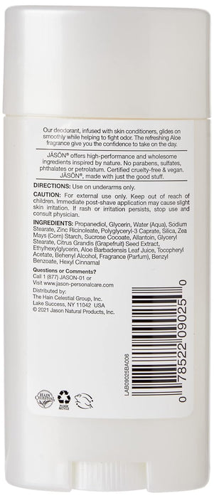 Jason Natural Products  Deodorant Stick Pure Aloe Vera 2.5 Oz