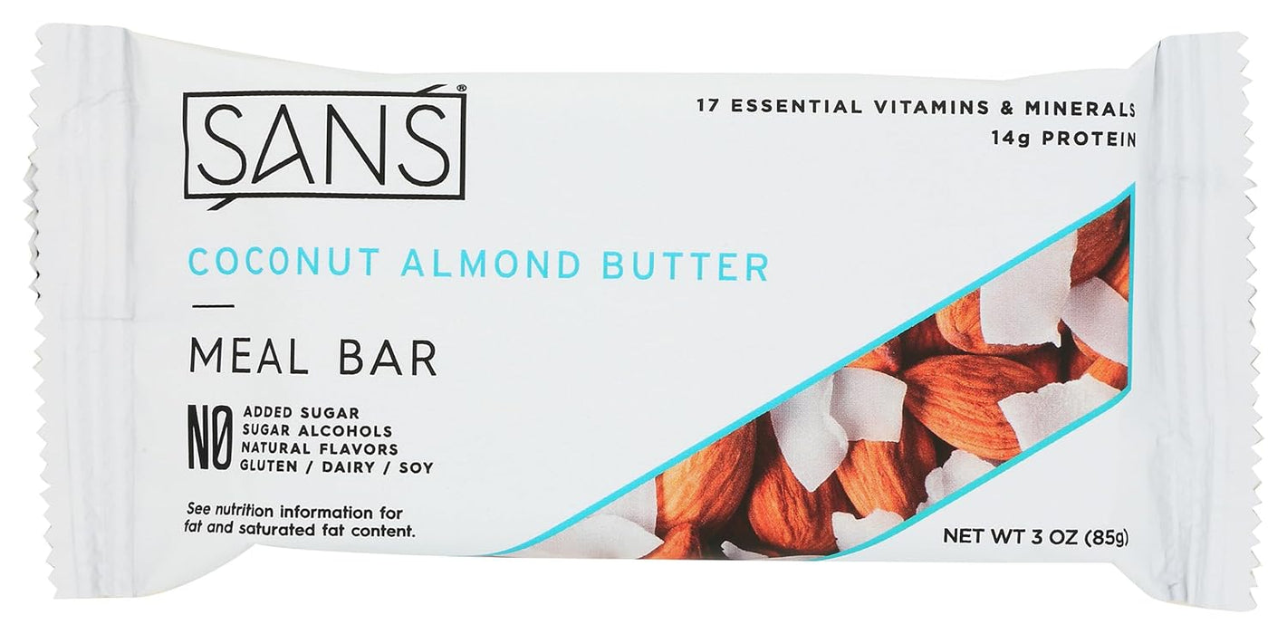 Sans  Meal Bar Coconut Almond Butter   3 Oz