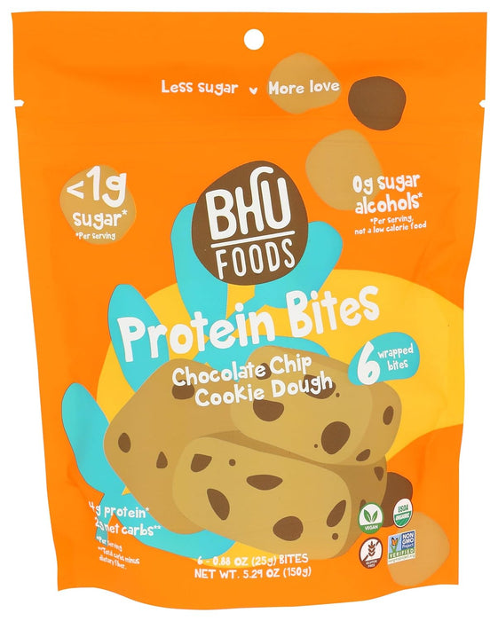 Bhu Foods  Keto Bites Chocolate Chips Cookie Dough   5.29 Oz