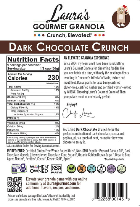 Laura`s Gourmet Granola Dark Chocolate Crunch Granola