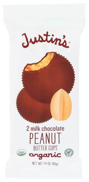 Justins Organic Peanut Butter Cups Milk Chocolate 1.4 Oz