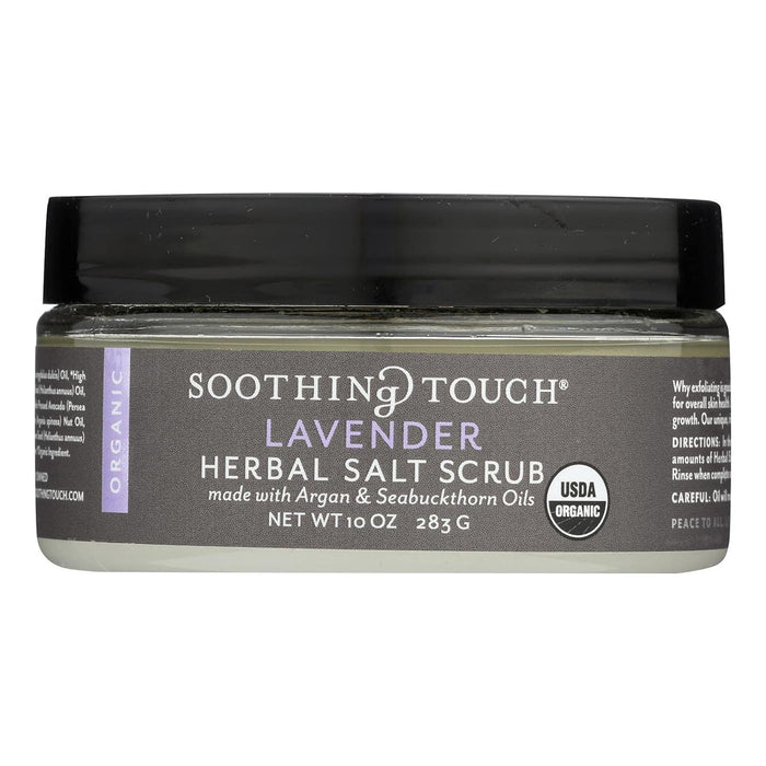 Soothing Touch  Organic Herbal Salt Scrub Lavender  1 Each  10 Oz