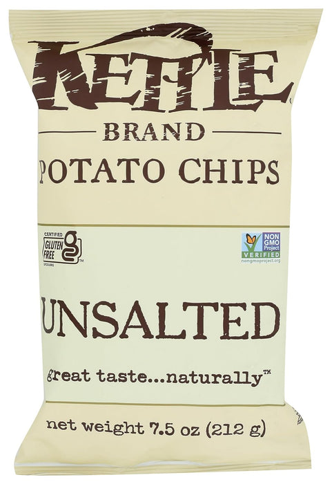 Kettle Brand  Potato Chips Unsalted  7.5 Oz