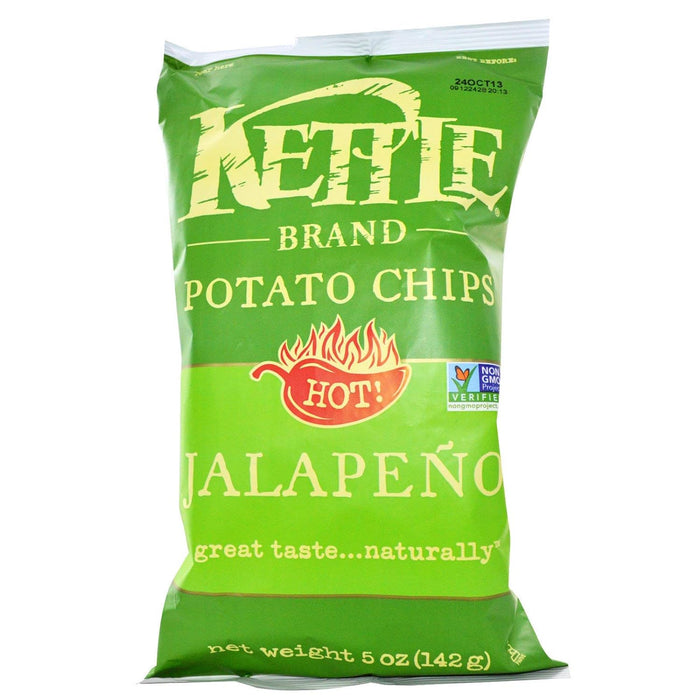 Kettle Brand  Potato Chips Hot Jalapeno  5 Oz