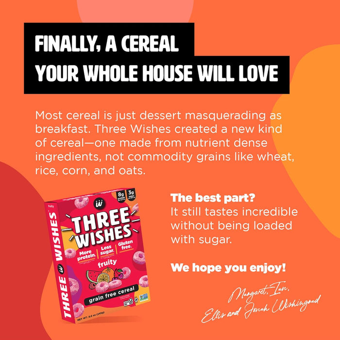 Three Wishes  Cereal Fruity Gluten Free Box   8.6 Oz