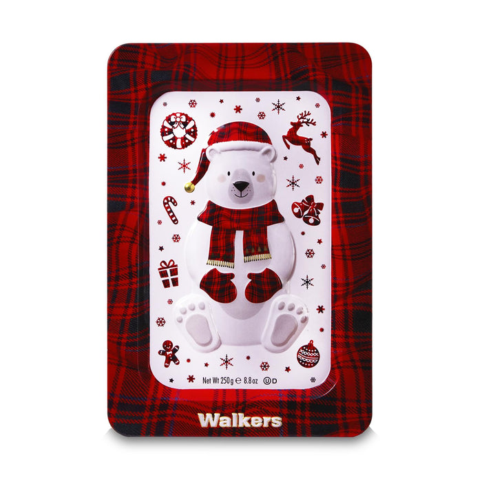 Walker`S Shortbread  Festive Polar Bear Cookie Tin  8.8 Oz